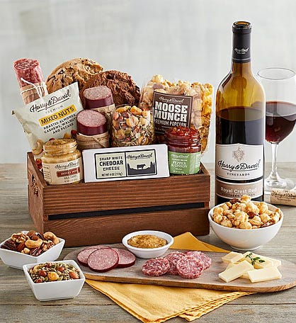 Summer Snack Crate with Wine